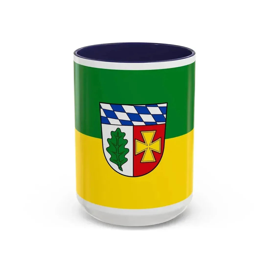 Flag of Aichach Friedberg Germany - Accent Coffee Mug 15oz Navy - Go Mug Yourself