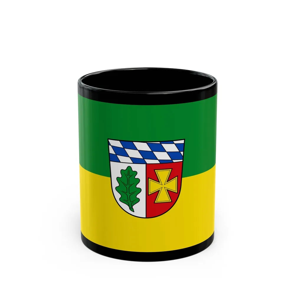 Flag of Aichach Friedberg Germany - Black Coffee Mug-11oz-Go Mug Yourself