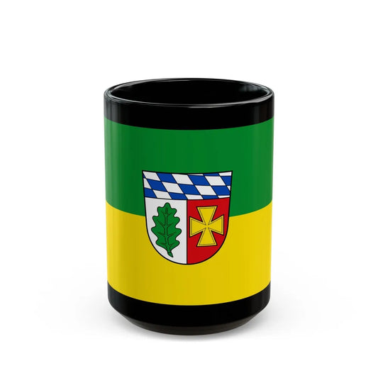 Flag of Aichach Friedberg Germany - Black Coffee Mug-15oz-Go Mug Yourself