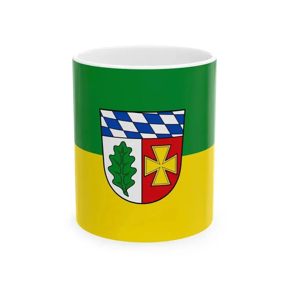 Flag of Aichach Friedberg Germany - White Coffee Mug 11oz - Go Mug Yourself