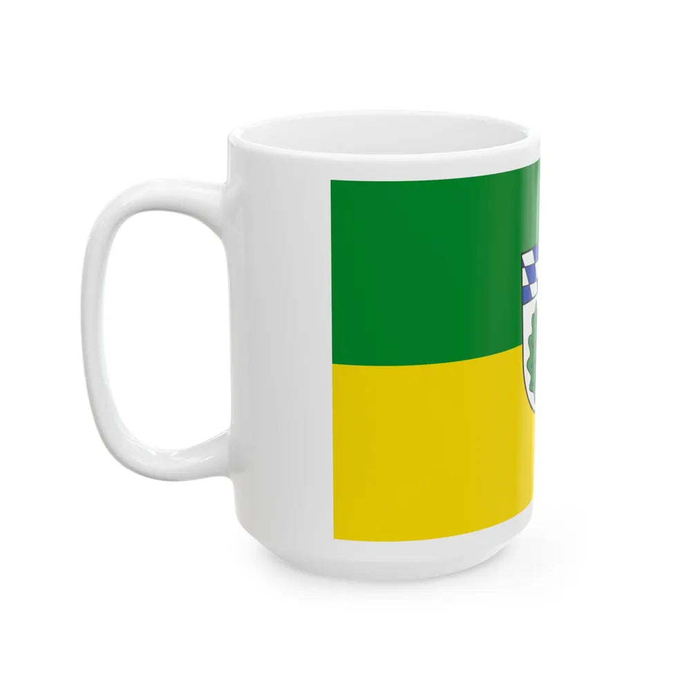 Flag of Aichach Friedberg Germany - White Coffee Mug-Go Mug Yourself