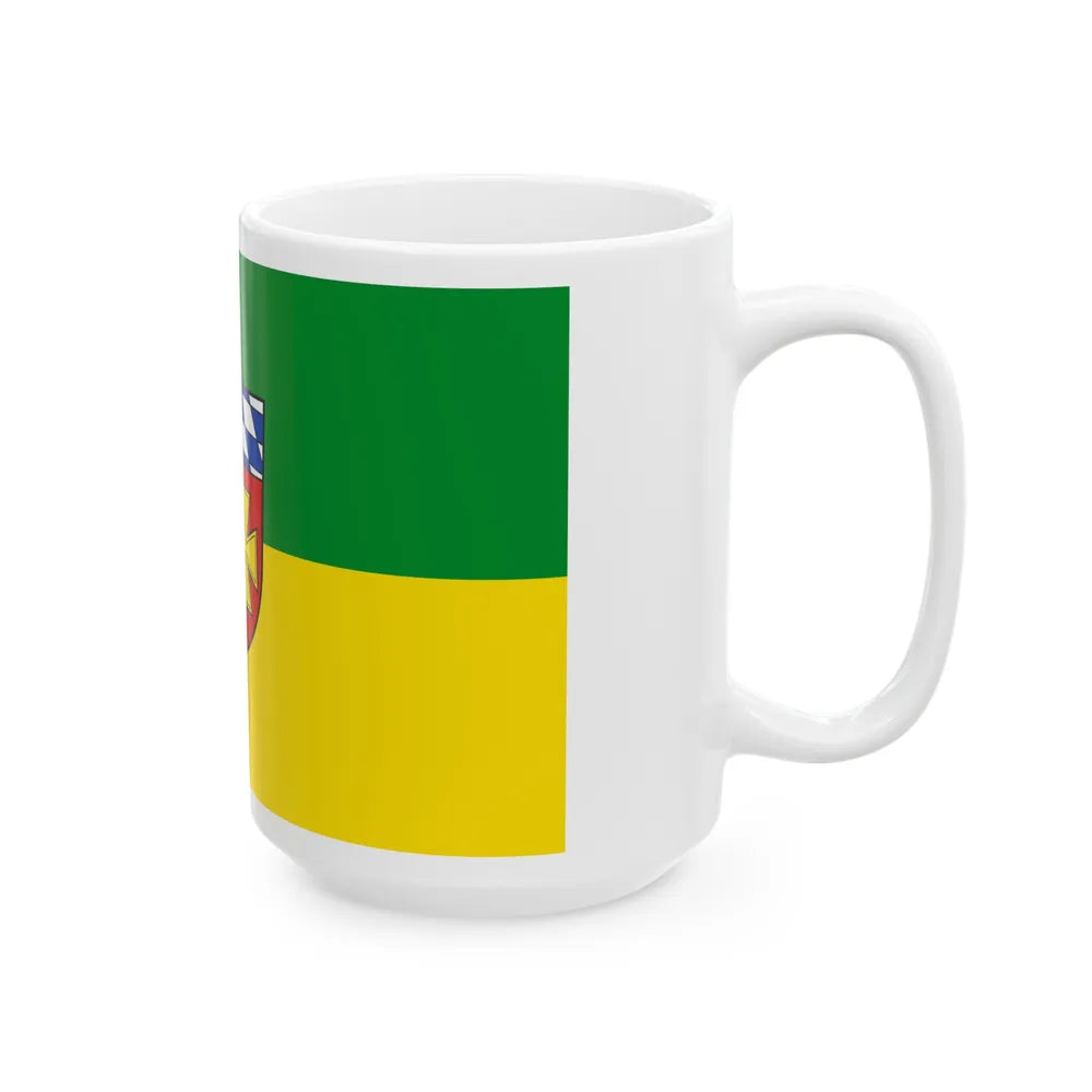 Flag of Aichach Friedberg Germany - White Coffee Mug-Go Mug Yourself