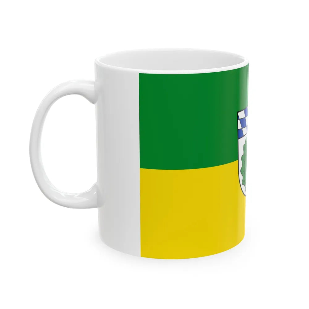 Flag of Aichach Friedberg Germany - White Coffee Mug-Go Mug Yourself