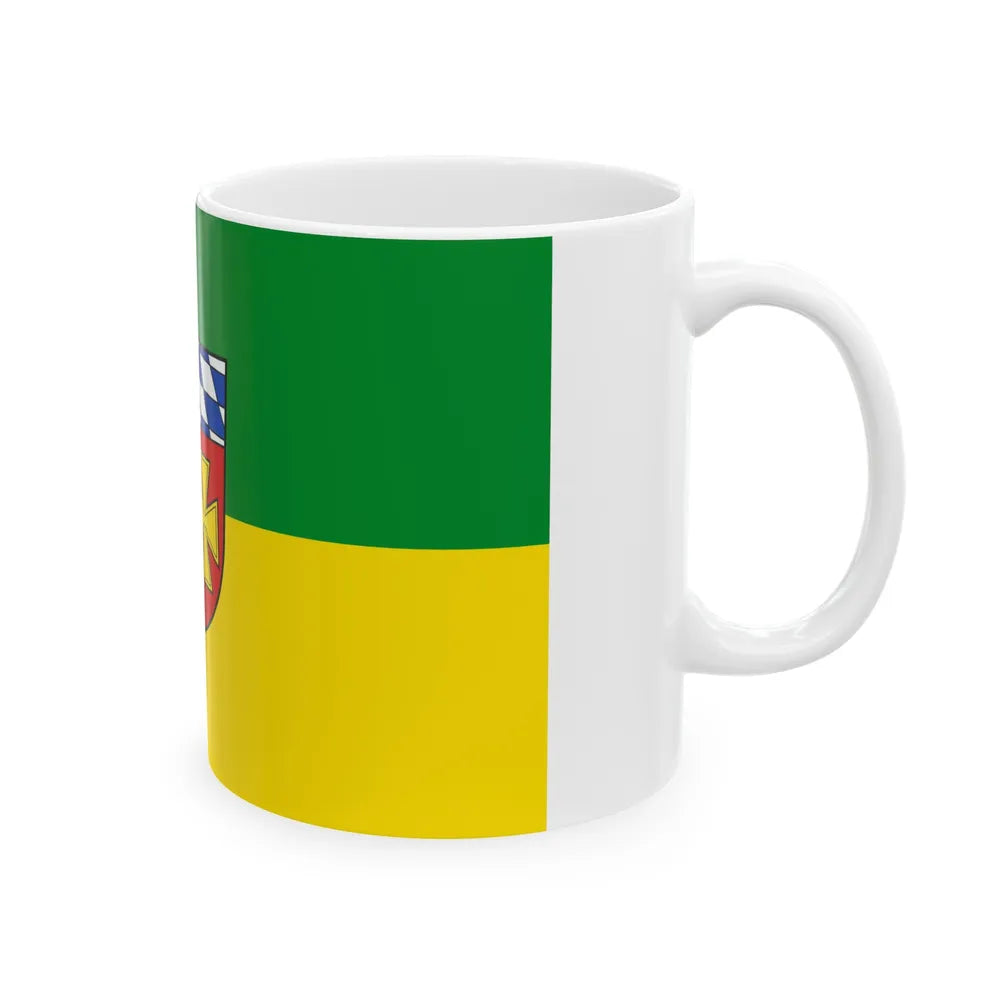 Flag of Aichach Friedberg Germany - White Coffee Mug-Go Mug Yourself