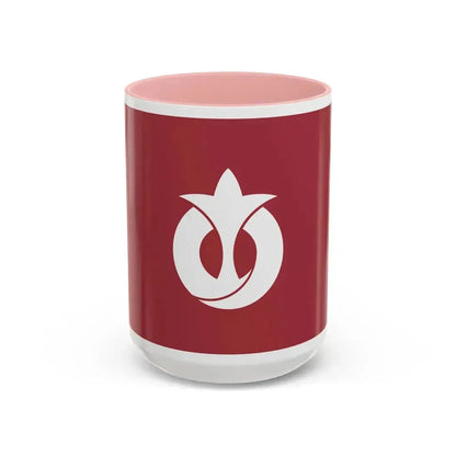 Flag of Aichi Prefecture Japan - Accent Coffee Mug 15oz Pink - Go Mug Yourself