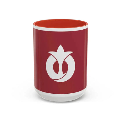 Flag of Aichi Prefecture Japan - Accent Coffee Mug 15oz Red - Go Mug Yourself