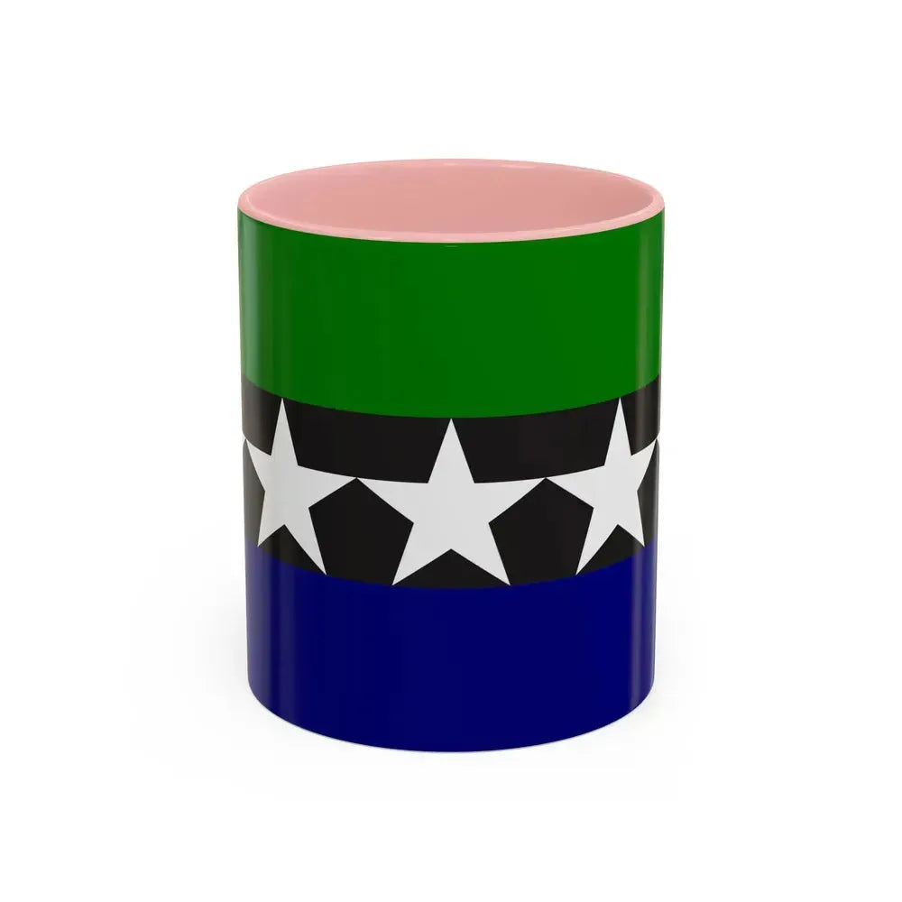 Flag of Aimeliik Palau - Accent Coffee Mug 11oz Pink - Go Mug Yourself