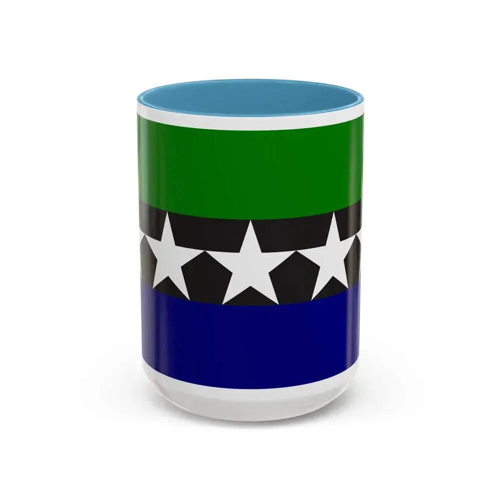 Flag of Aimeliik Palau - Accent Coffee Mug 15oz Light Blue - Go Mug Yourself