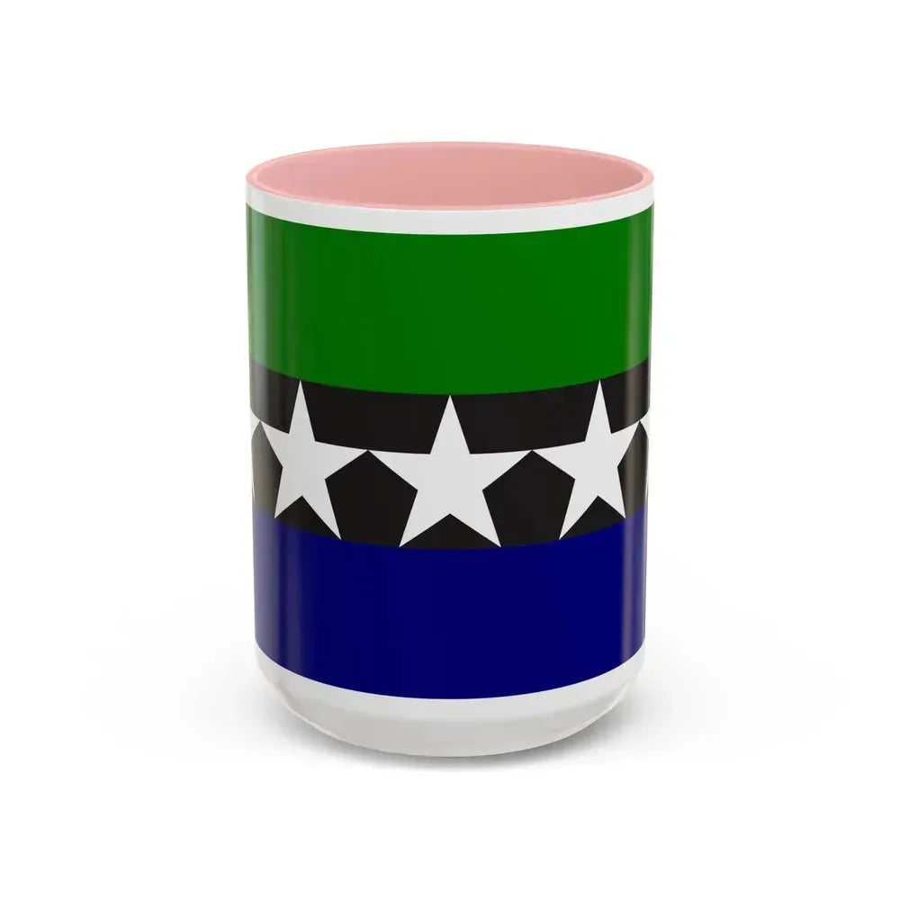 Flag of Aimeliik Palau - Accent Coffee Mug 15oz Pink - Go Mug Yourself
