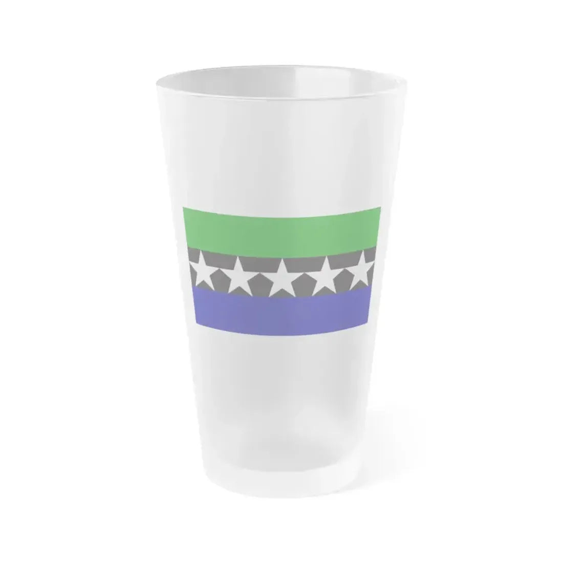 Flag of Aimeliik Palau - Frosted Pint Glass 16oz 16oz Frosted - Go Mug Yourself
