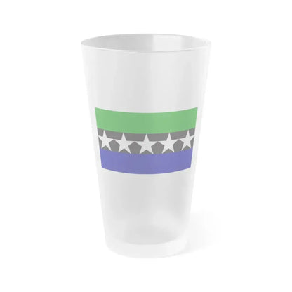 Flag of Aimeliik Palau - Frosted Pint Glass 16oz 16oz Frosted - Go Mug Yourself