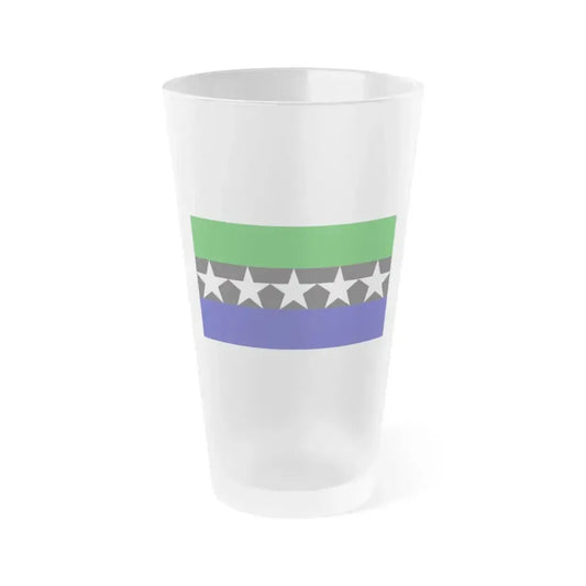 Flag of Aimeliik Palau - Frosted Pint Glass 16oz 16oz Frosted - Go Mug Yourself