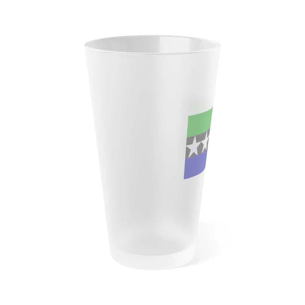 Flag of Aimeliik Palau - Frosted Pint Glass 16oz-Go Mug Yourself