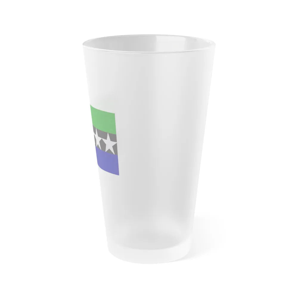 Flag of Aimeliik Palau - Frosted Pint Glass 16oz-Go Mug Yourself