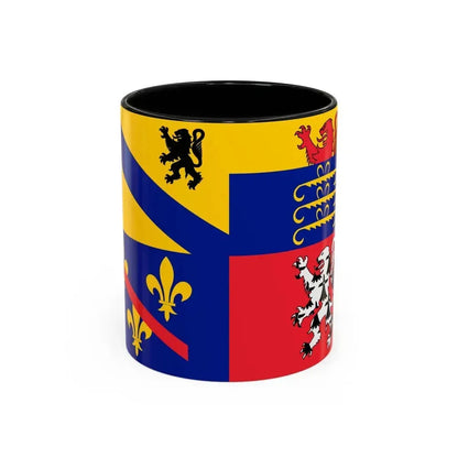 Flag of Ain France 2 - Accent Coffee Mug 11oz Black - Go Mug Yourself