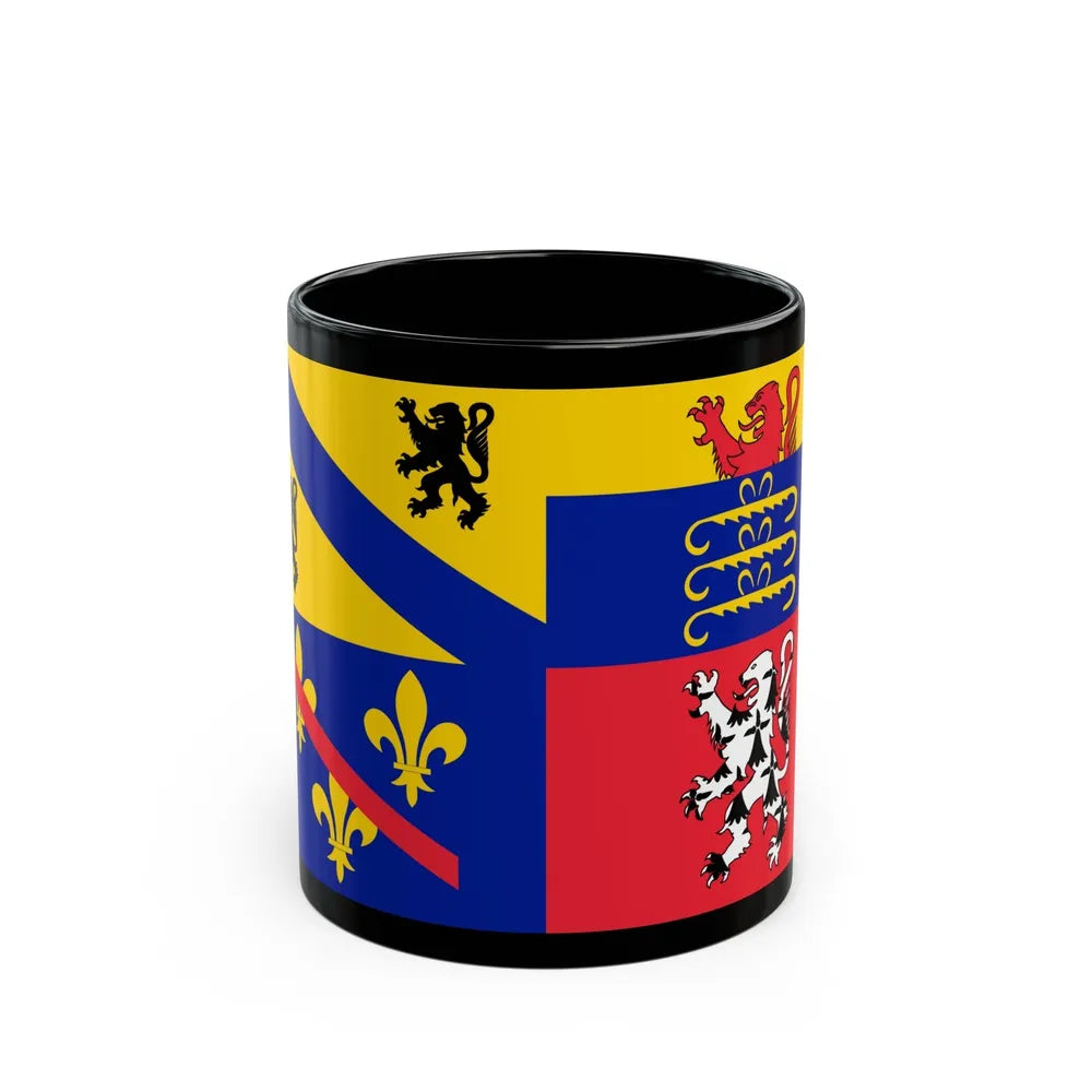 Flag of Ain France 2 - Black Coffee Mug-11oz-Go Mug Yourself