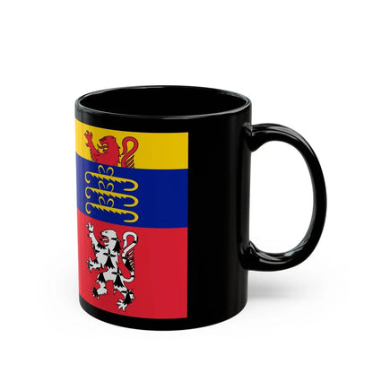 Flag of Ain France 2 - Black Coffee Mug-Go Mug Yourself