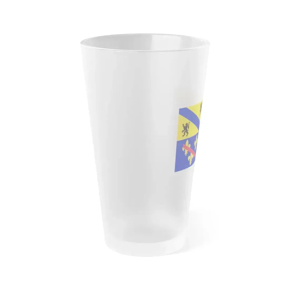 Flag of Ain France 2 - Frosted Pint Glass 16oz - Go Mug Yourself