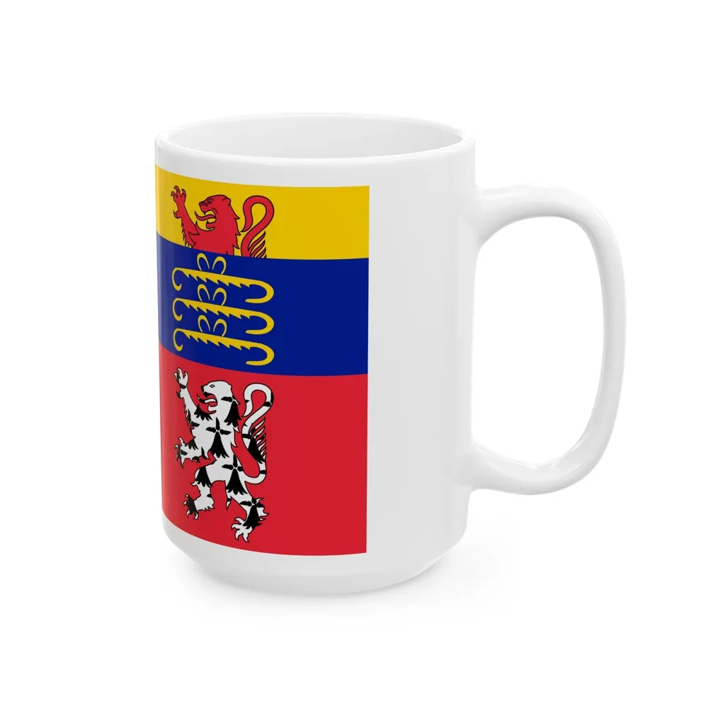 Flag of Ain France 2 - White Coffee Mug-Go Mug Yourself