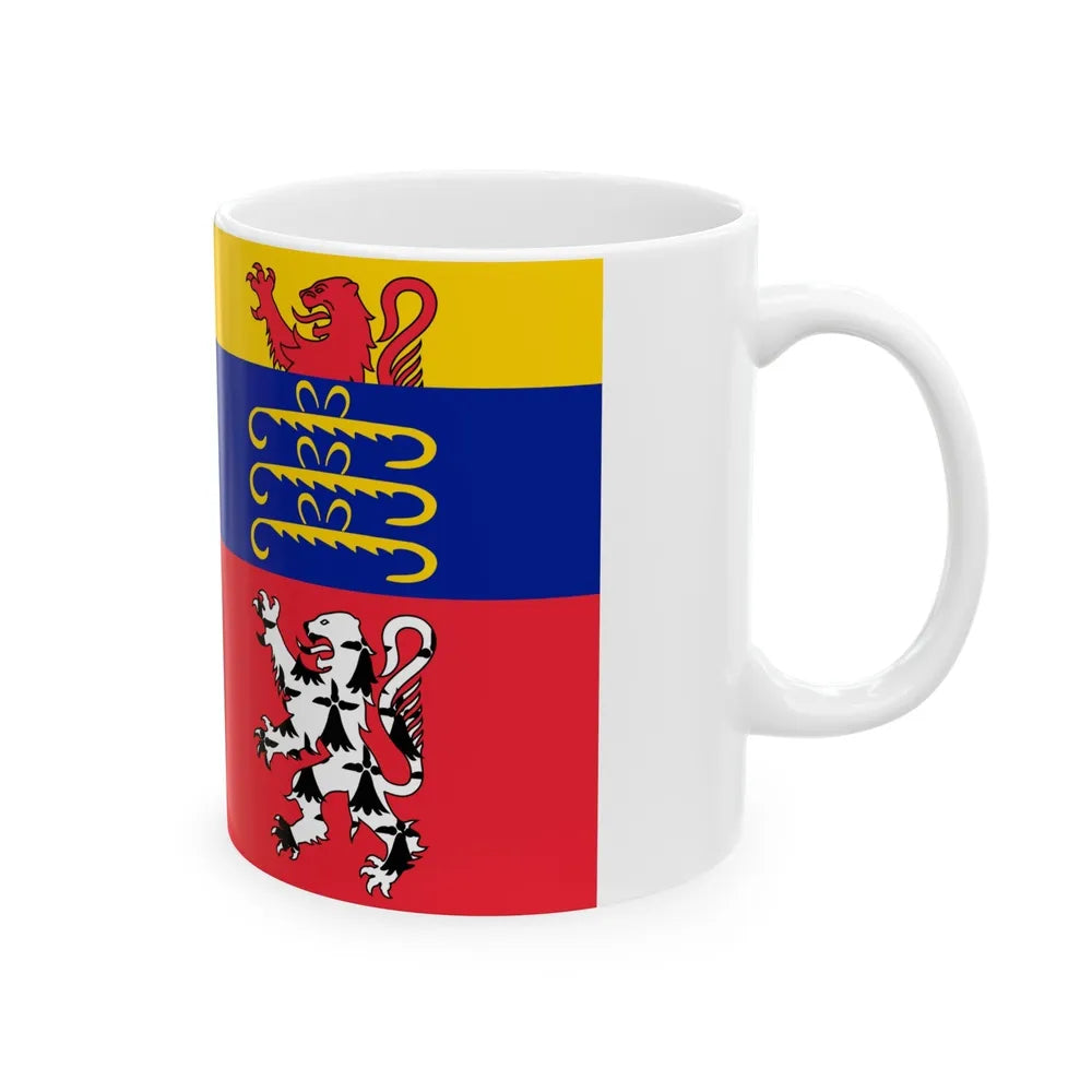 Flag of Ain France 2 - White Coffee Mug-Go Mug Yourself