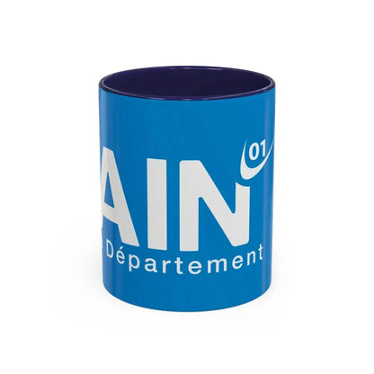 Flag of Ain France - Accent Coffee Mug 11oz Navy - Go Mug Yourself