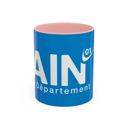 Flag of Ain France - Accent Coffee Mug 11oz Pink - Go Mug Yourself