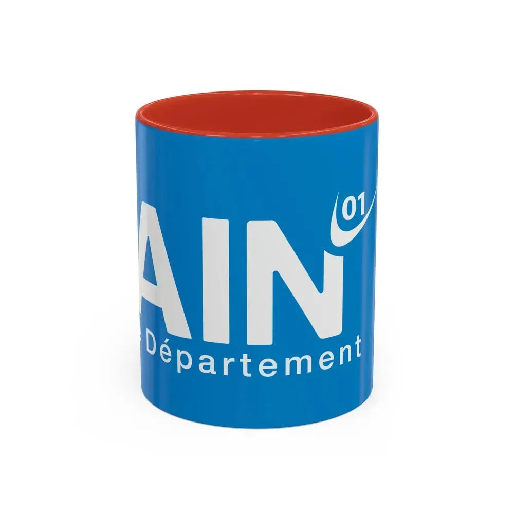 Flag of Ain France - Accent Coffee Mug 11oz Red - Go Mug Yourself