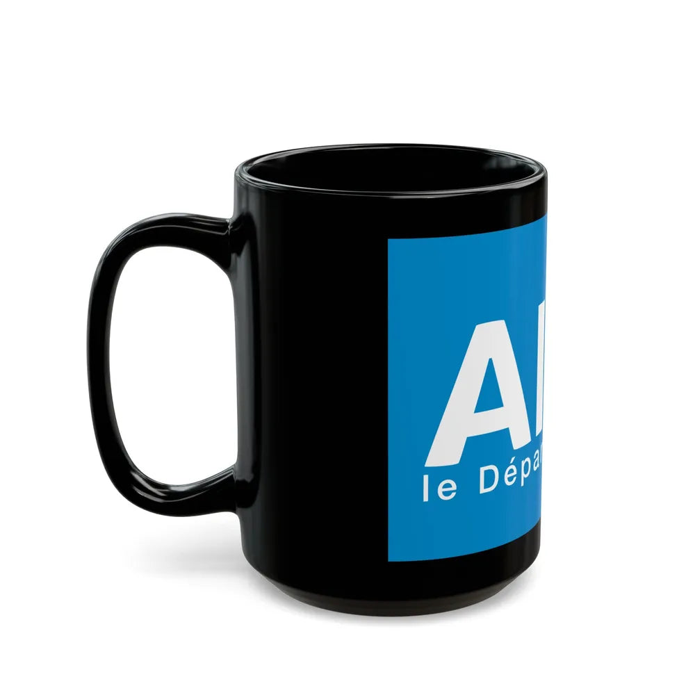 Flag of Ain France - Black Coffee Mug-Go Mug Yourself