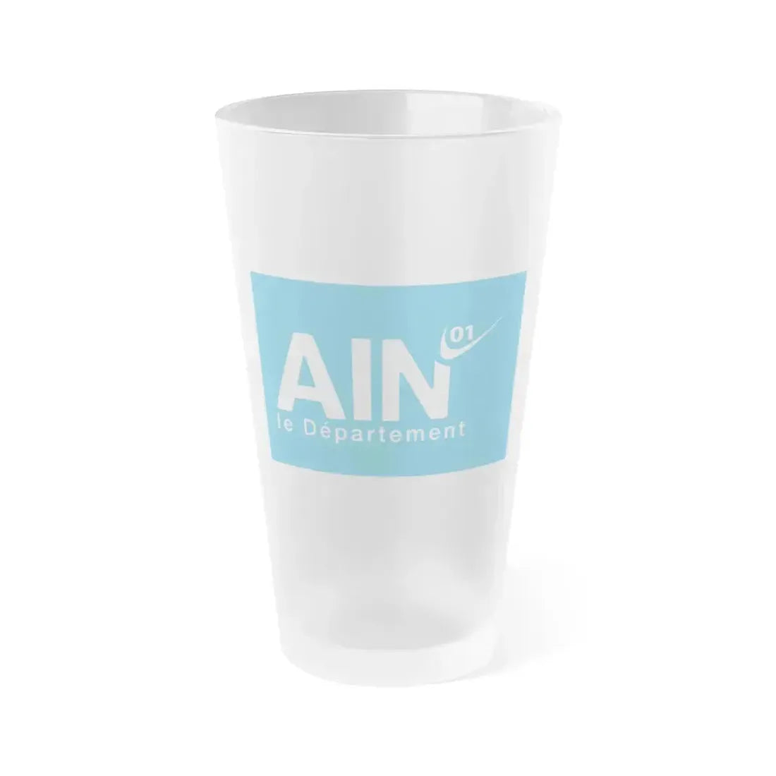 Flag of Ain France - Frosted Pint Glass 16oz 16oz Frosted - Go Mug Yourself