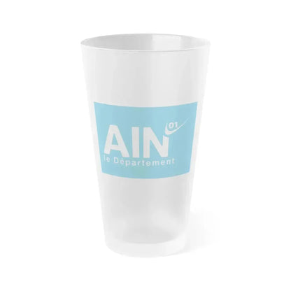 Flag of Ain France - Frosted Pint Glass 16oz 16oz Frosted - Go Mug Yourself
