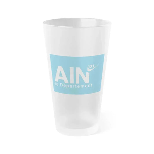 Flag of Ain France - Frosted Pint Glass 16oz 16oz Frosted - Go Mug Yourself