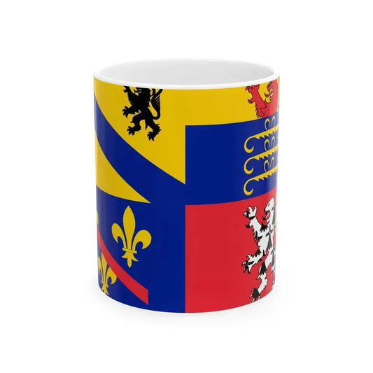 Flag of Ain (France) White Coffee Mug 11oz - Go Mug Yourself
