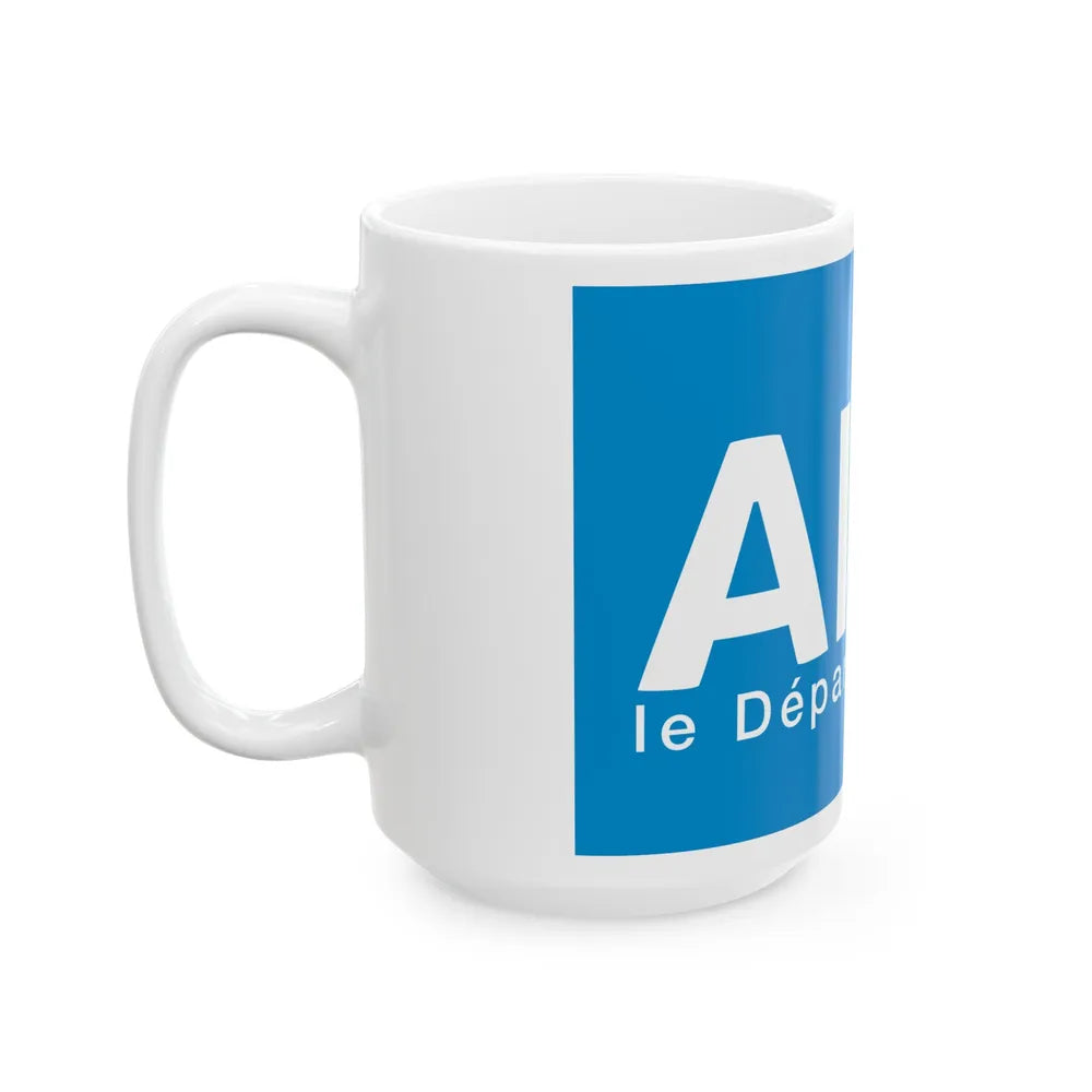 Flag of Ain France - White Coffee Mug-Go Mug Yourself