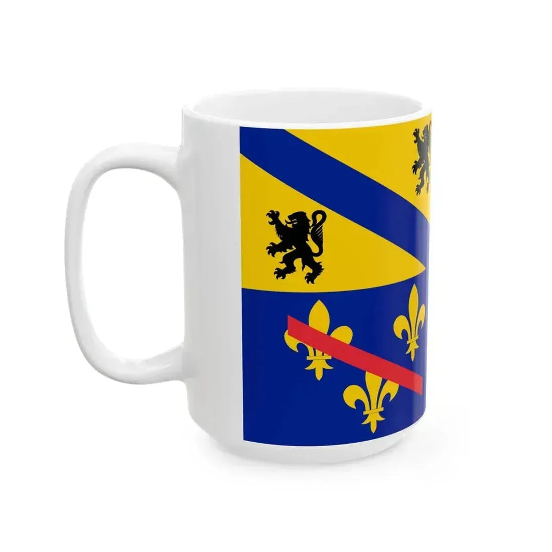 Flag of Ain (France) White Coffee Mug - Go Mug Yourself