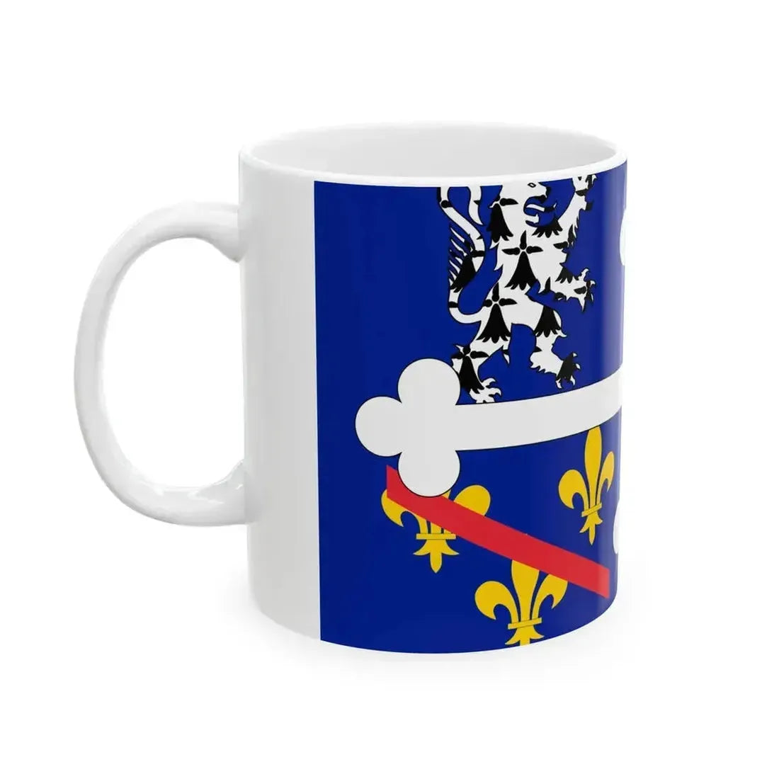 Flag of Ain variant (France) White Coffee Mug - Go Mug Yourself