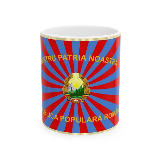 Flag of Air Force of Romania 1950-1952 obverse (Oman) White Coffee Mug 11oz - Go Mug Yourself