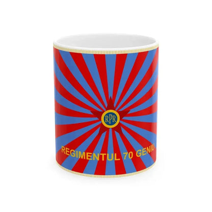 Flag of Air Force of Romania 1950-1965 reverse (Oman) White Coffee Mug 11oz - Go Mug Yourself