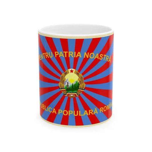 Flag of Air Force of Romania 1952-1965 obverse (Oman) White Coffee Mug 11oz - Go Mug Yourself