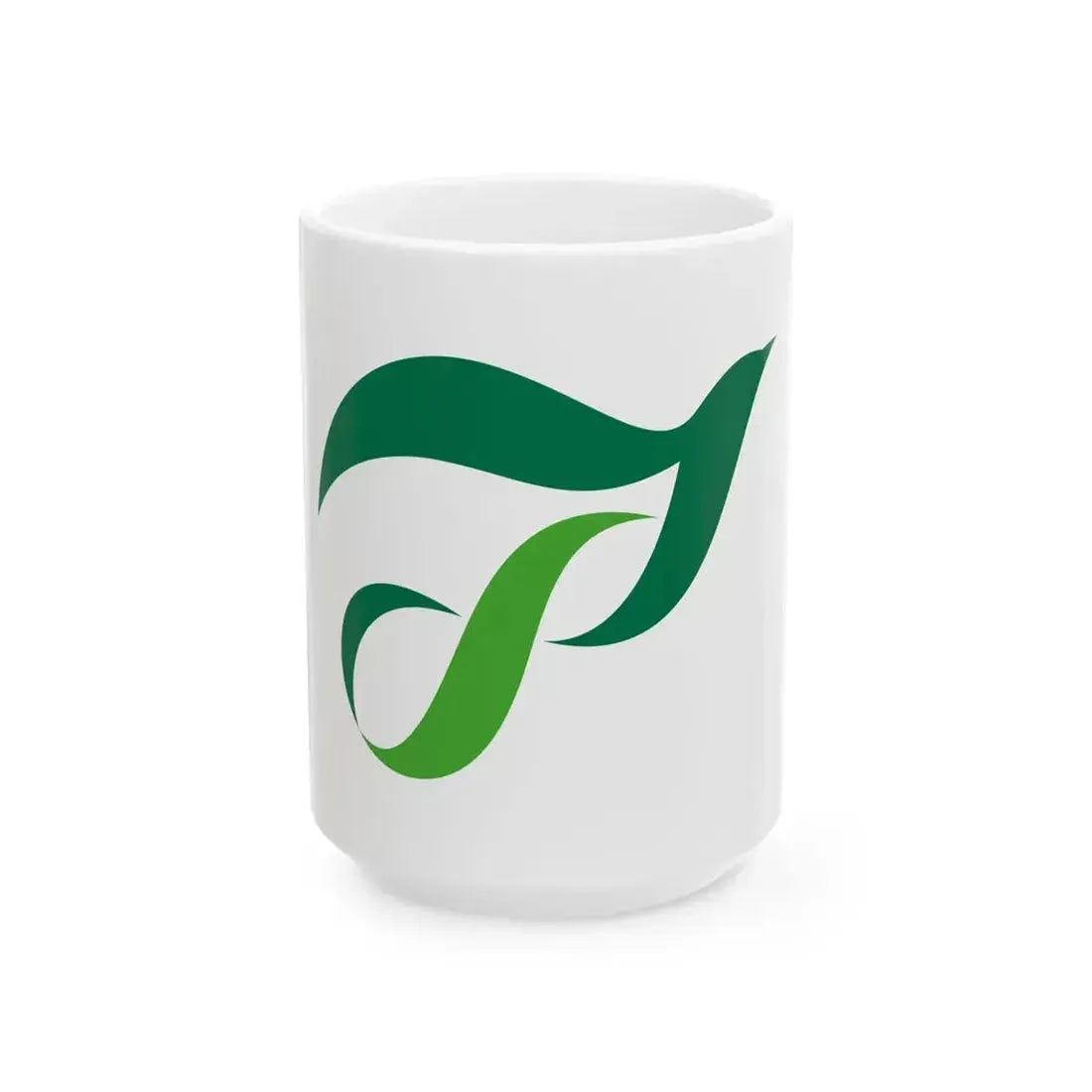 Flag of Aira Kagoshima no logo (Japan) White Coffee Mug 15oz - Go Mug Yourself