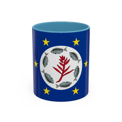 Flag of Airai Palau - Accent Coffee Mug 11oz Light Blue - Go Mug Yourself