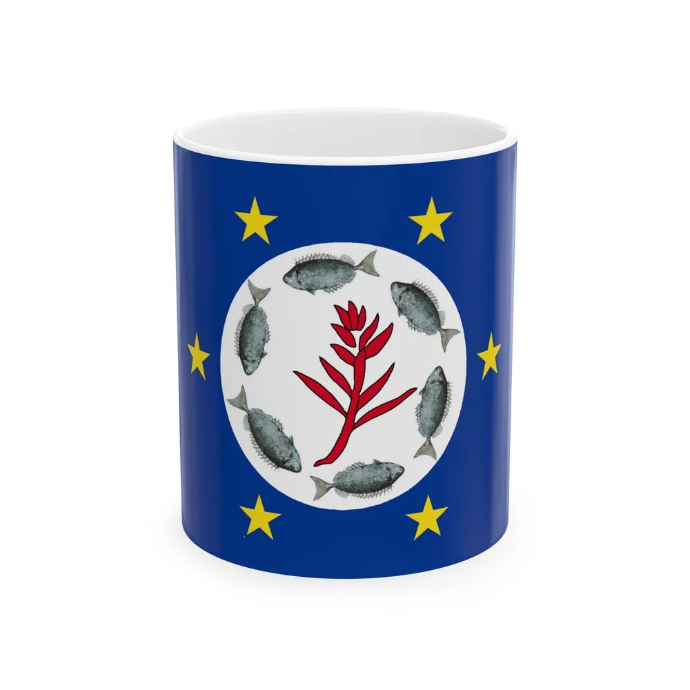 Flag of Airai Palau - White Coffee Mug-11oz-Go Mug Yourself