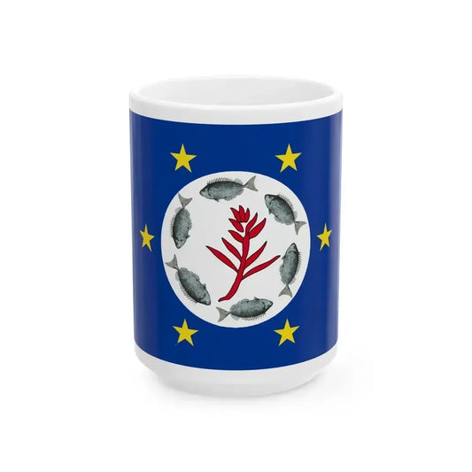 Flag of Airai Palau - White Coffee Mug 15oz - Go Mug Yourself