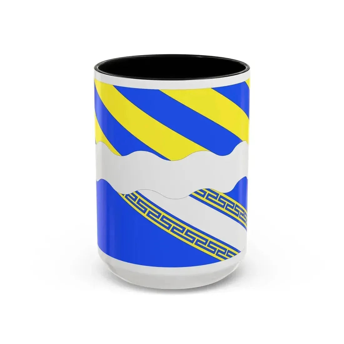 Flag of Aisne France 2 - Accent Coffee Mug 15oz Black - Go Mug Yourself