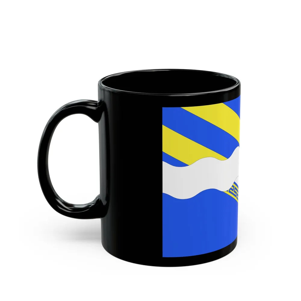 Flag of Aisne France 2 - Black Coffee Mug-Go Mug Yourself