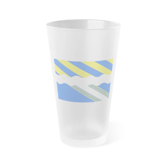 Flag of Aisne France 2 - Frosted Pint Glass 16oz-16oz-Frosted-Go Mug Yourself