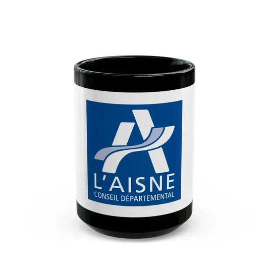 Flag of Aisne France - Black Coffee Mug 15oz - Go Mug Yourself