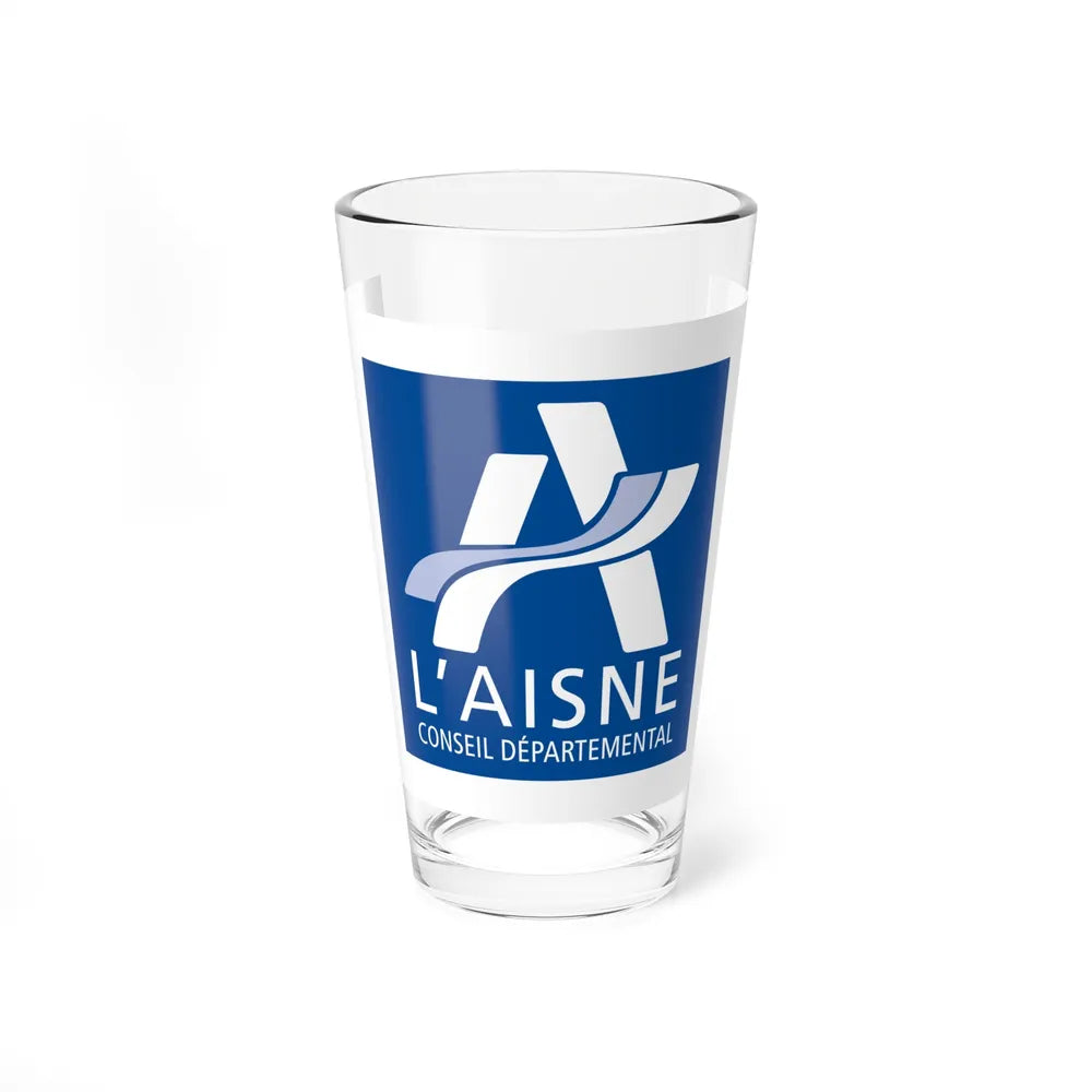 Flag of Aisne France - Pint Glass 16oz-16oz-Go Mug Yourself