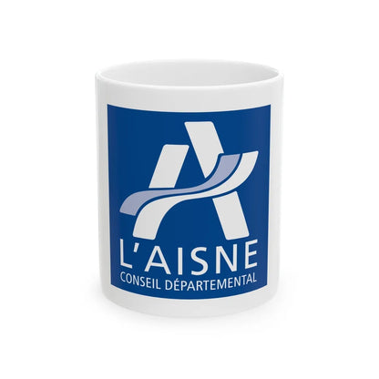 Flag of Aisne France - White Coffee Mug-11oz-Go Mug Yourself