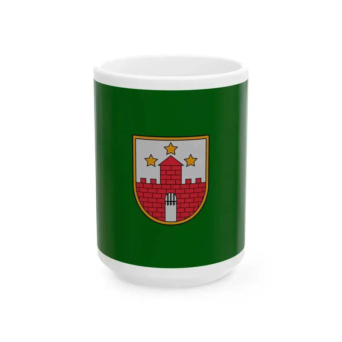 Flag of Aizpute Municipality (Latvia) White Coffee Mug 15oz - Go Mug Yourself