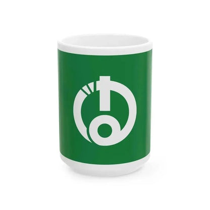 Flag of Aizubange Fukushima (Japan) White Coffee Mug 15oz - Go Mug Yourself